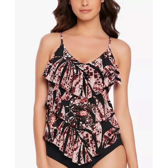 Magicsuit Other - MAGICSUIT Urban Safari Rita Slimming Control Tankini Top Brown Size 14 MSRP $120